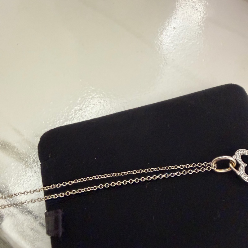 Tiffany&co. 柏金鑲鑽 key心型項鏈-5
