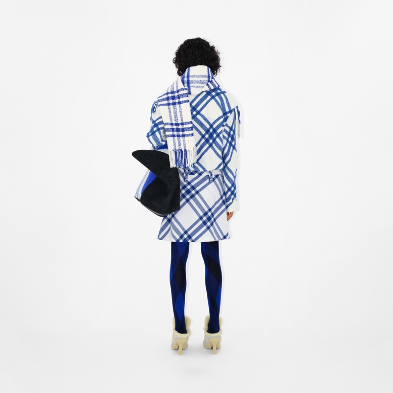 Burberry 女士 格紋羊毛迷你半身裙-4