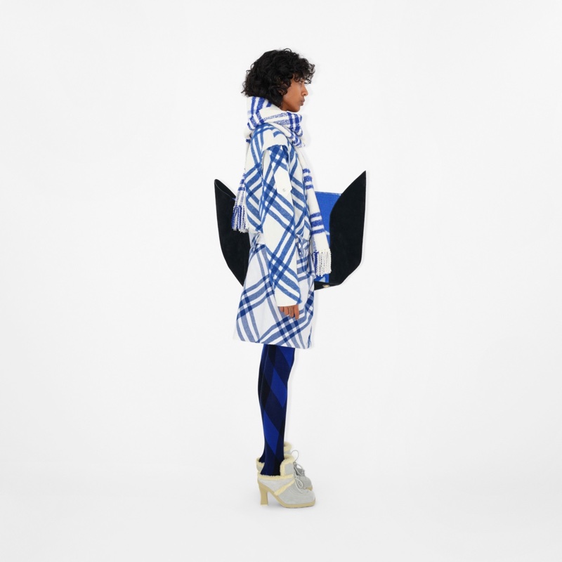 Burberry 女士 格紋羊毛迷你半身裙-5