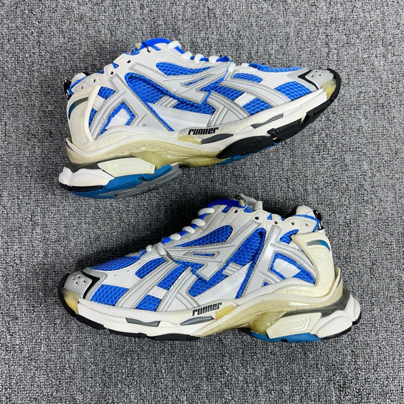 巴黎世家Balenciaga Runner 白藍色休閒老爹鞋 尺碼：39碼 成色：98新-1