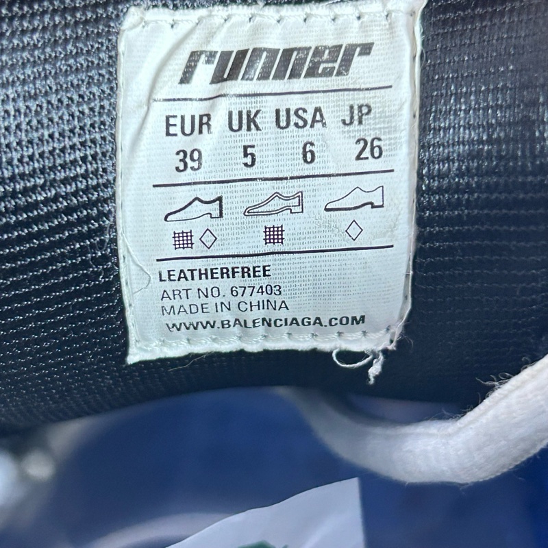 巴黎世家Balenciaga Runner 白藍色休閒老爹鞋 尺碼：39碼 成色：98新-6