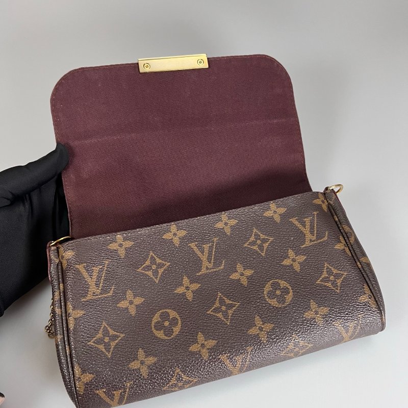 LV M40718  老花FAVORITE鍊條側肩包-4