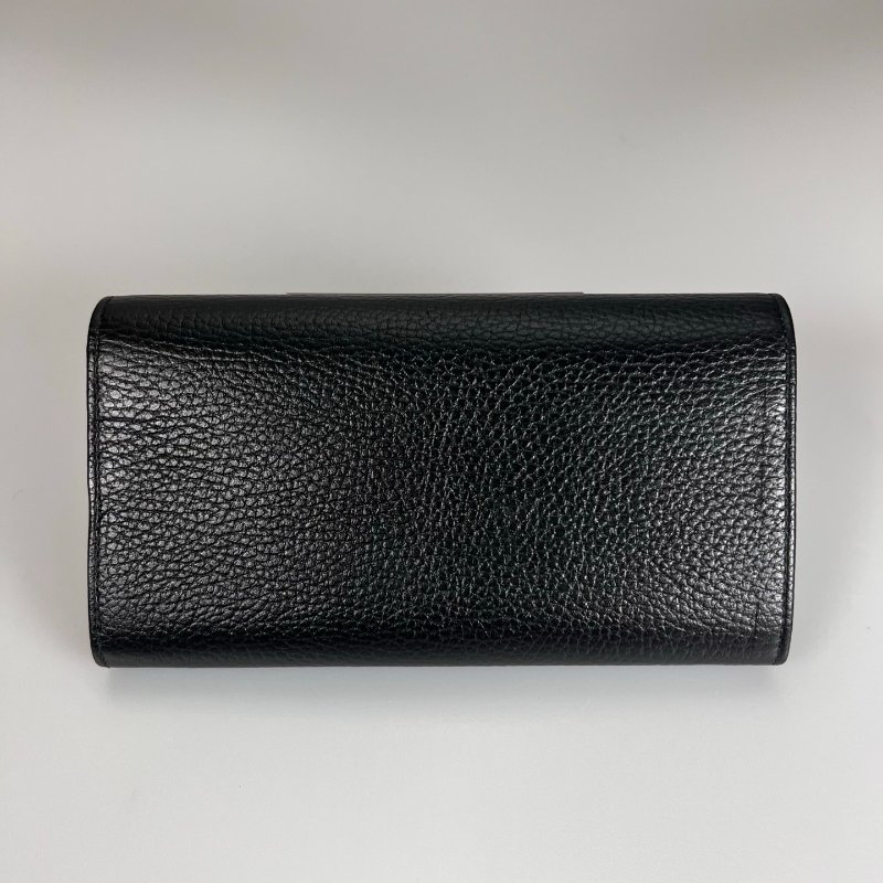 GUCCI 615524 黑鐵牌掀蓋長夾-1