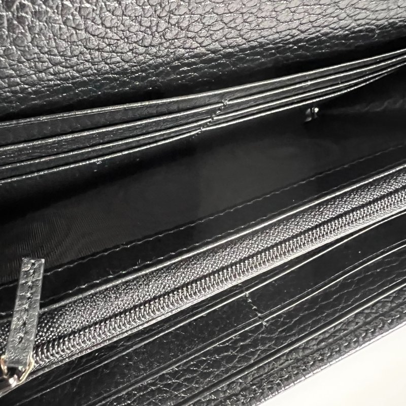 GUCCI 615524 黑鐵牌掀蓋長夾-6