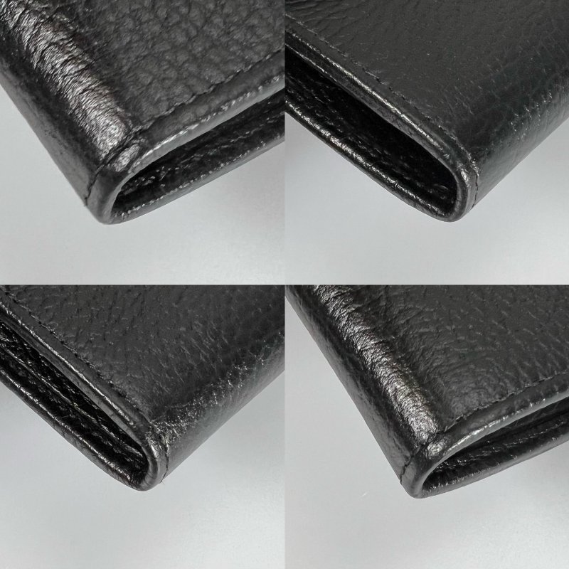 GUCCI 615524 黑鐵牌掀蓋長夾-10