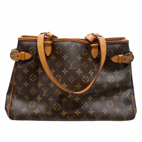 LOUIS VUITTON 路易威登 M51154 BATIGNOLLES HORIZONTAL 老花肩背包 PVC帆布 老花 棕色 金釦