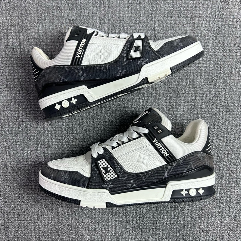 Louis Vuitton 路易威登 LV 黑白牛仔 Trainer 休閒鞋 尺碼：40碼 6碼 成色：98新-1