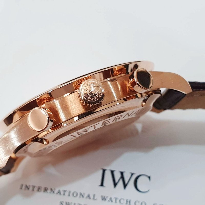 【大眾名錶】IWC萬國 IW371480 大葡萄牙 2013/01 18K玫瑰金 白色數字面盤 原廠錶帶錶扣 錶徑41mm 自動上鍊 大眾名錶G279-6