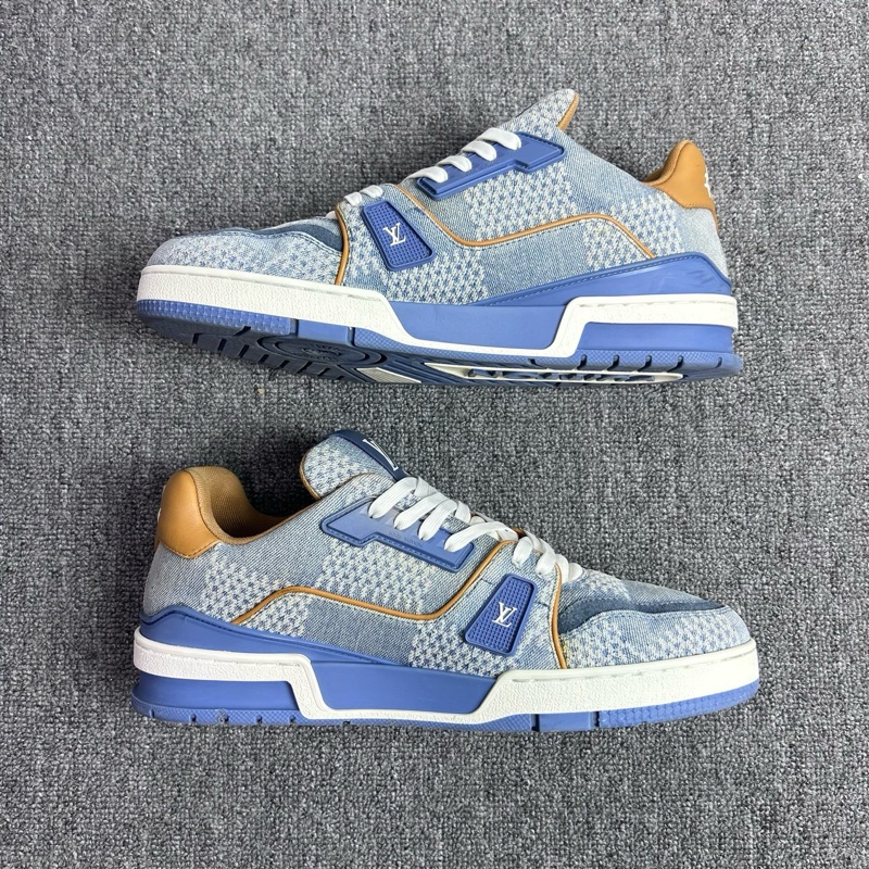 Louis Vuitton 路易威登 LV 藍色棋盤格 牛仔 Trainer 休閒鞋 尺碼：42碼 8碼 成色：96新-2