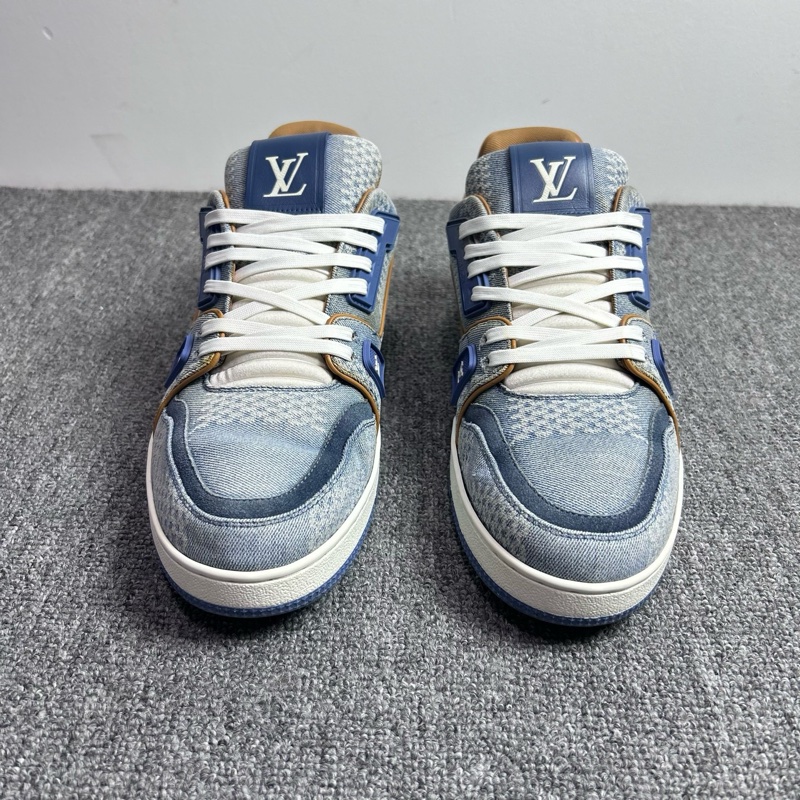 Louis Vuitton 路易威登 LV 藍色棋盤格 牛仔 Trainer 休閒鞋 尺碼：42碼 8碼 成色：96新-3