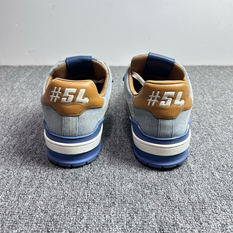 Louis Vuitton 路易威登 LV 藍色棋盤格 牛仔 Trainer 休閒鞋 尺碼：42碼 8碼 成色：96新-5