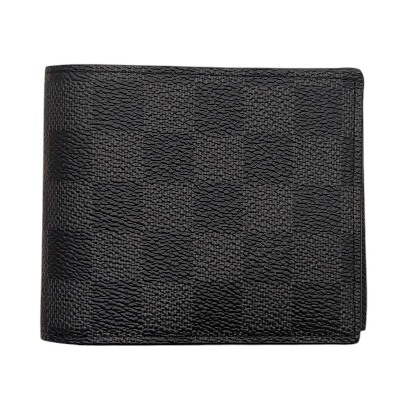 LOUIS VUITTON 路易威登 N60053 AMERIGO 雙折短夾 PVC帆布 棋盤格 灰色 銀釦-0