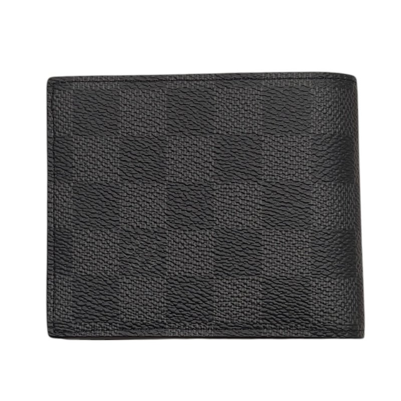 LOUIS VUITTON 路易威登 N60053 AMERIGO 雙折短夾 PVC帆布 棋盤格 灰色 銀釦-1