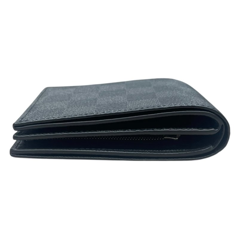 LOUIS VUITTON 路易威登 N60053 AMERIGO 雙折短夾 PVC帆布 棋盤格 灰色 銀釦-3