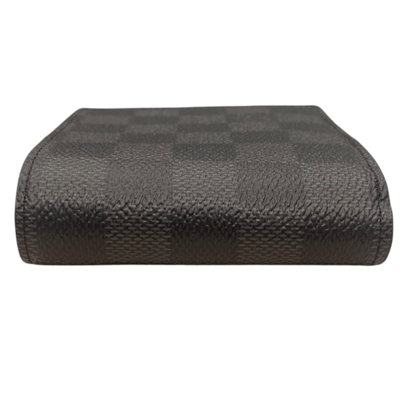 LOUIS VUITTON 路易威登 N60053 AMERIGO 雙折短夾 PVC帆布 棋盤格 灰色 銀釦-5