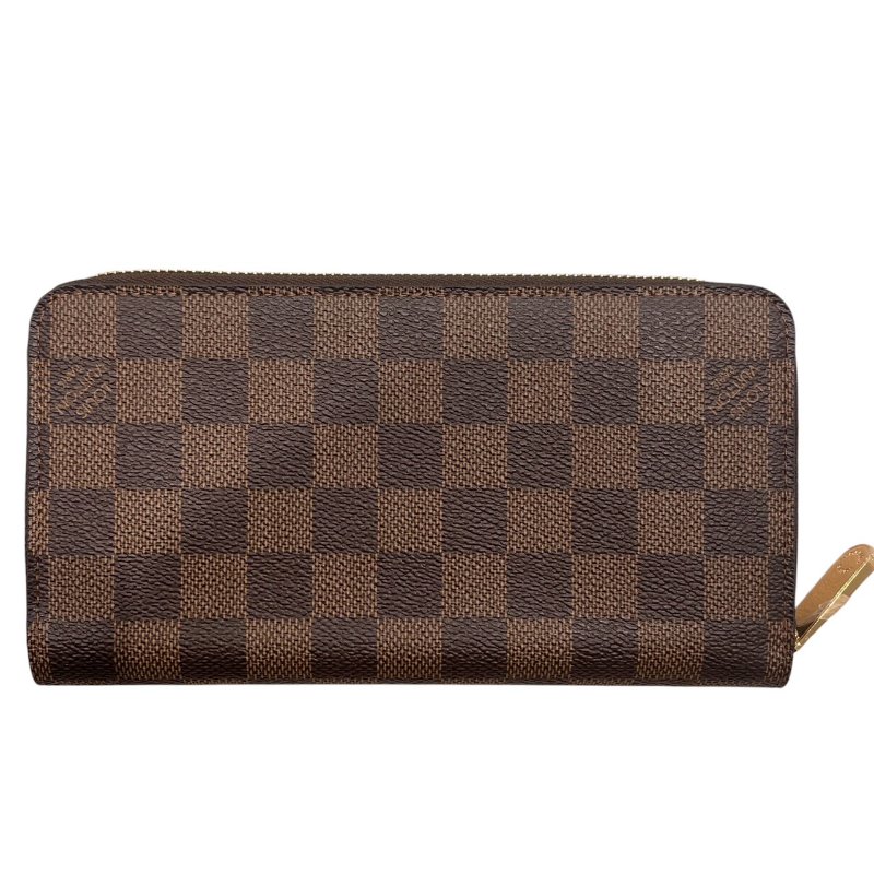 LOUIS VUITTON 路易威登 N60257 ZIPPY WALLET 拉鍊長夾 PVC帆布 VIVIENNE棋盤格 棕色 金釦-1