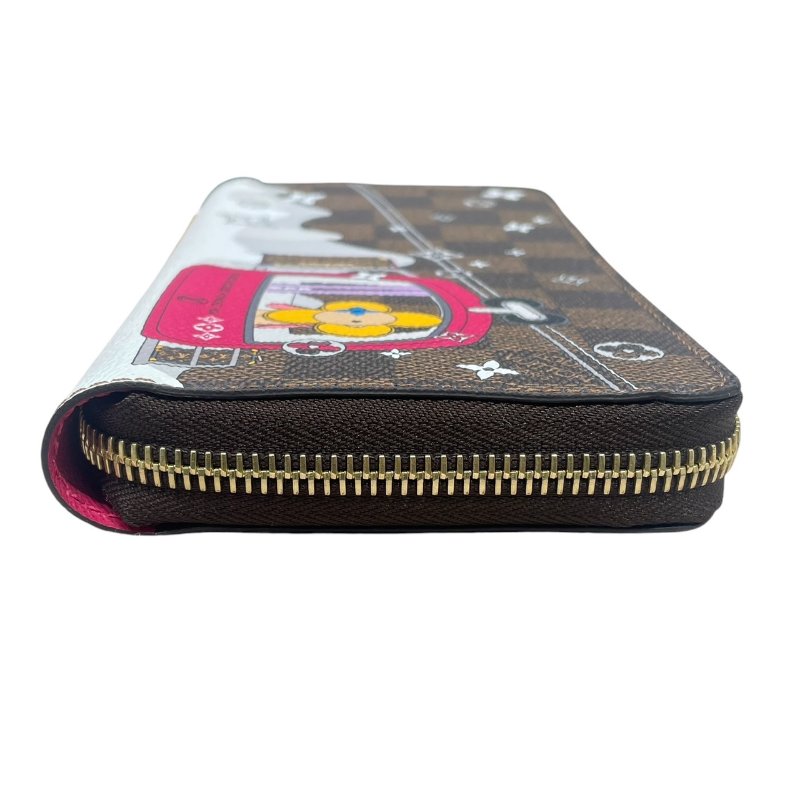 LOUIS VUITTON 路易威登 N60257 ZIPPY WALLET 拉鍊長夾 PVC帆布 VIVIENNE棋盤格 棕色 金釦-2