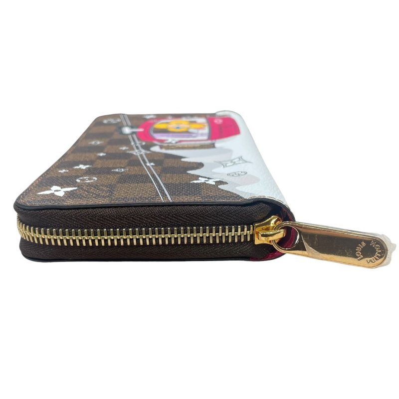 LOUIS VUITTON 路易威登 N60257 ZIPPY WALLET 拉鍊長夾 PVC帆布 VIVIENNE棋盤格 棕色 金釦-3