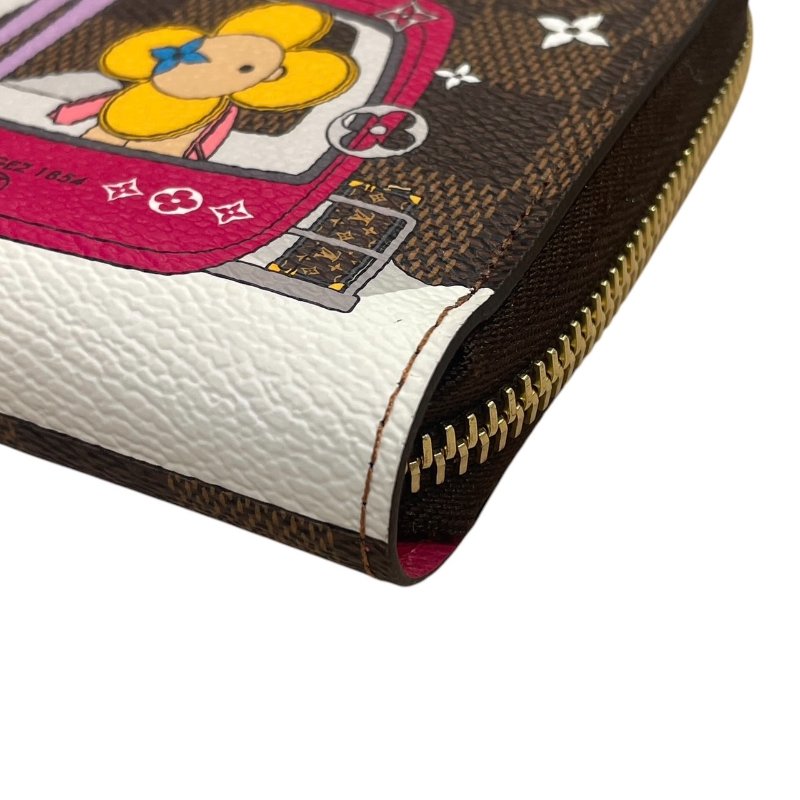 LOUIS VUITTON 路易威登 N60257 ZIPPY WALLET 拉鍊長夾 PVC帆布 VIVIENNE棋盤格 棕色 金釦-7