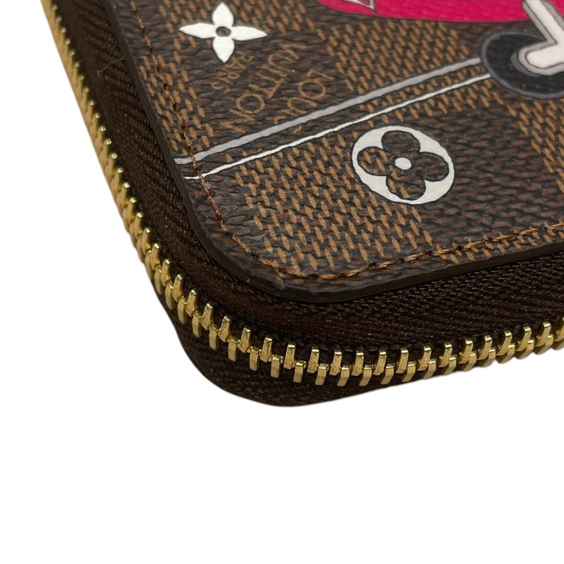 LOUIS VUITTON 路易威登 N60257 ZIPPY WALLET 拉鍊長夾 PVC帆布 VIVIENNE棋盤格 棕色 金釦-9