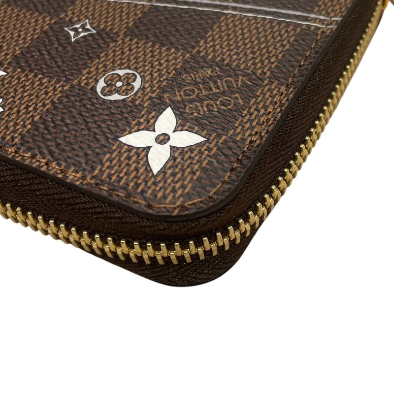 LOUIS VUITTON 路易威登 N60257 ZIPPY WALLET 拉鍊長夾 PVC帆布 VIVIENNE棋盤格 棕色 金釦-10