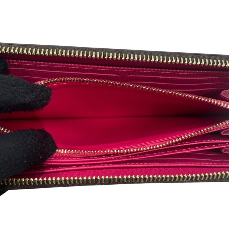 LOUIS VUITTON 路易威登 N60257 ZIPPY WALLET 拉鍊長夾 PVC帆布 VIVIENNE棋盤格 棕色 金釦-12
