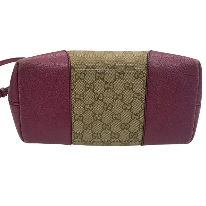 GUCCI 古馳 353120 老花兩用包 帆布 老花 粉色 金釦-5