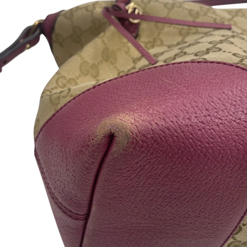 GUCCI 古馳 353120 老花兩用包 帆布 老花 粉色 金釦-6