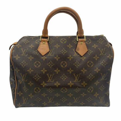 LOUIS VUITTON 路易威登 M41526 SPEEDY 30 波士頓包 PVC帆布 老花 棕色 金釦