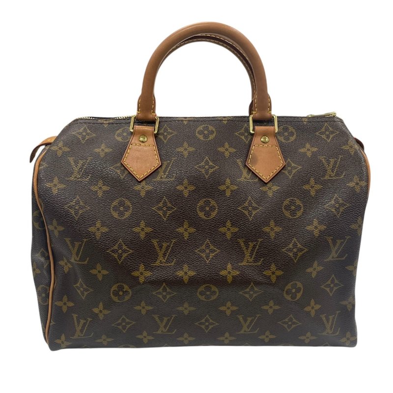 LOUIS VUITTON 路易威登 M41526 SPEEDY 30 波士頓包 PVC帆布 老花 棕色 金釦-0