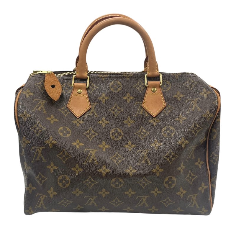 LOUIS VUITTON 路易威登 M41526 SPEEDY 30 波士頓包 PVC帆布 老花 棕色 金釦-1