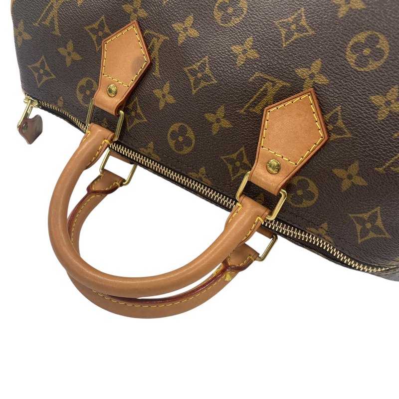 LOUIS VUITTON 路易威登 M41526 SPEEDY 30 波士頓包 PVC帆布 老花 棕色 金釦-9