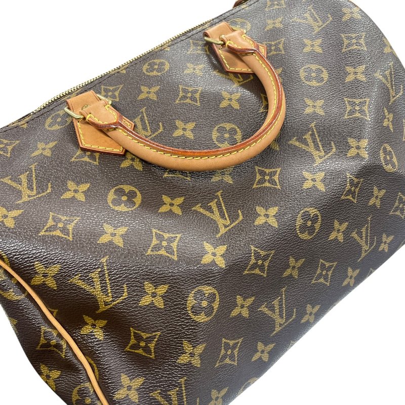 LOUIS VUITTON 路易威登 M41526 SPEEDY 30 波士頓包 PVC帆布 老花 棕色 金釦-10