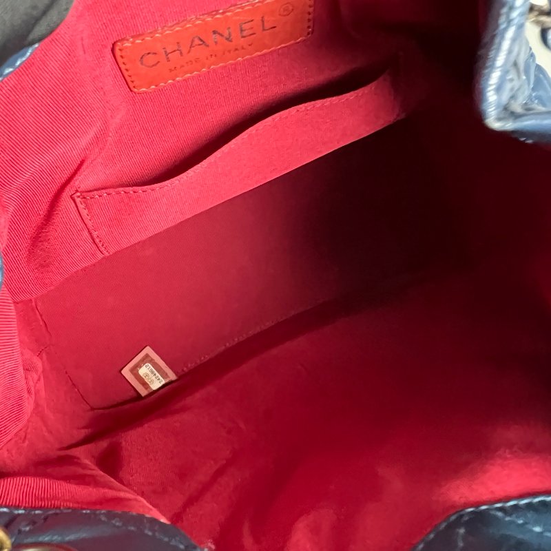 CHANEL 流浪後背包小號 藍 24開-5