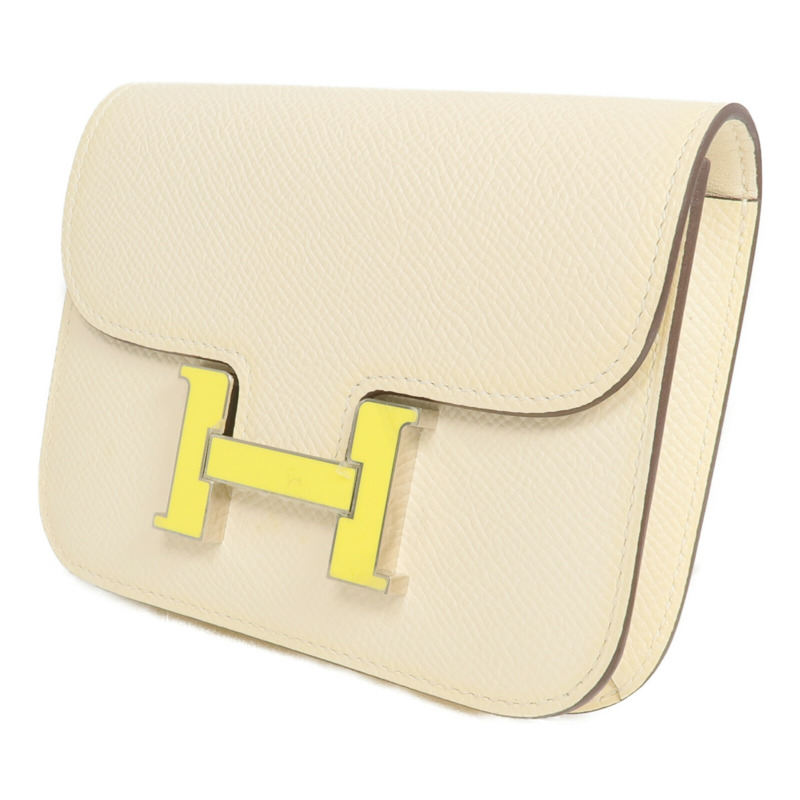 HERMES Epsom皮革Constance Slim Wallet錢包Nata-2