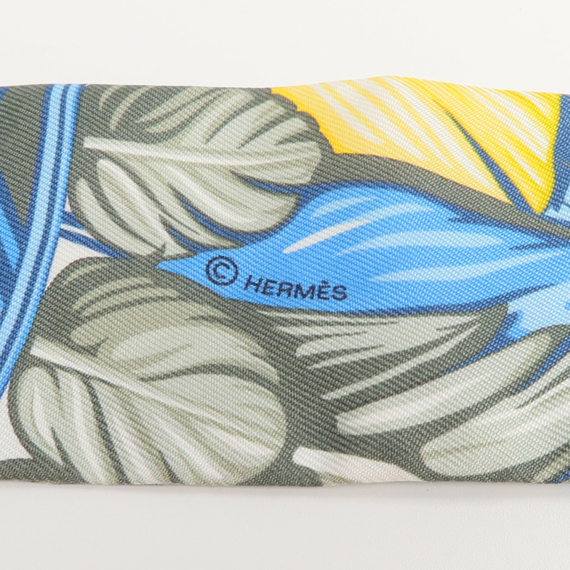 HERMES 絲質Twilly絲巾-5