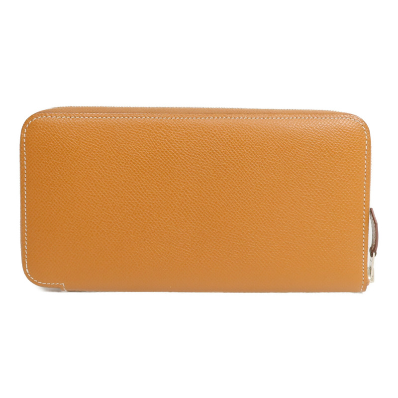 HERMES Epsom皮革Silk'In Long Wallet長錢包Gold-1