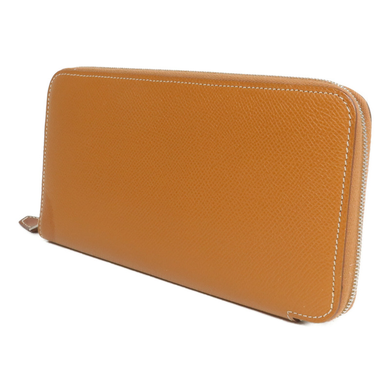 HERMES Epsom皮革Silk'In Long Wallet長錢包Gold-2