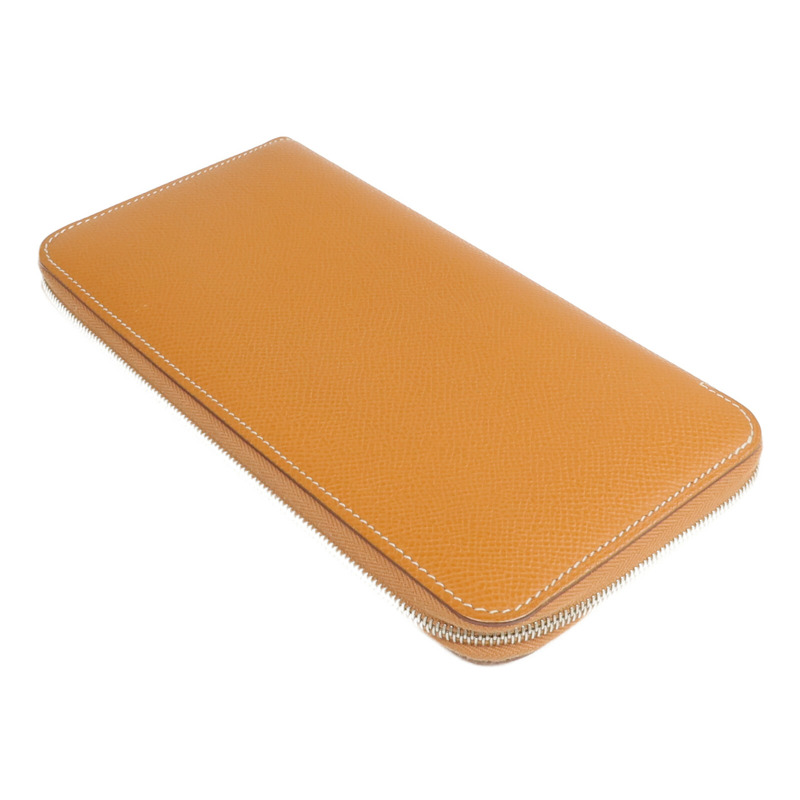 HERMES Epsom皮革Silk'In Long Wallet長錢包Gold-4
