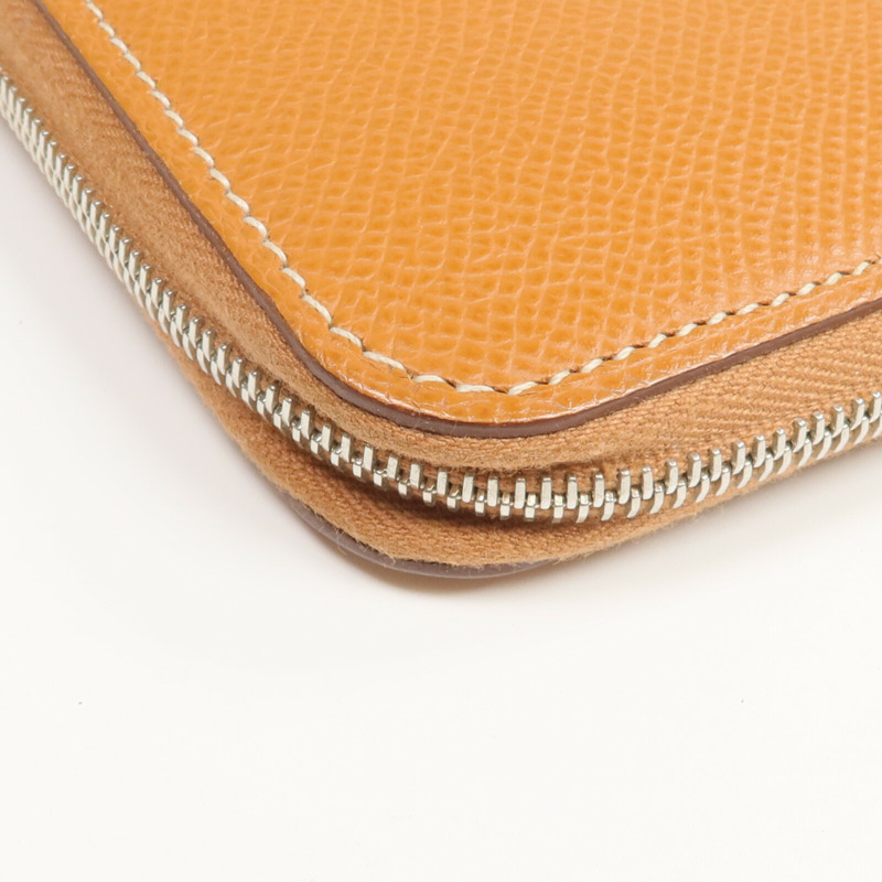 HERMES Epsom皮革Silk'In Long Wallet長錢包Gold-8