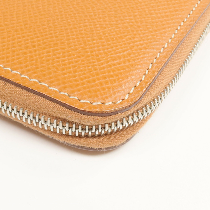 HERMES Epsom皮革Silk'In Long Wallet長錢包Gold-9