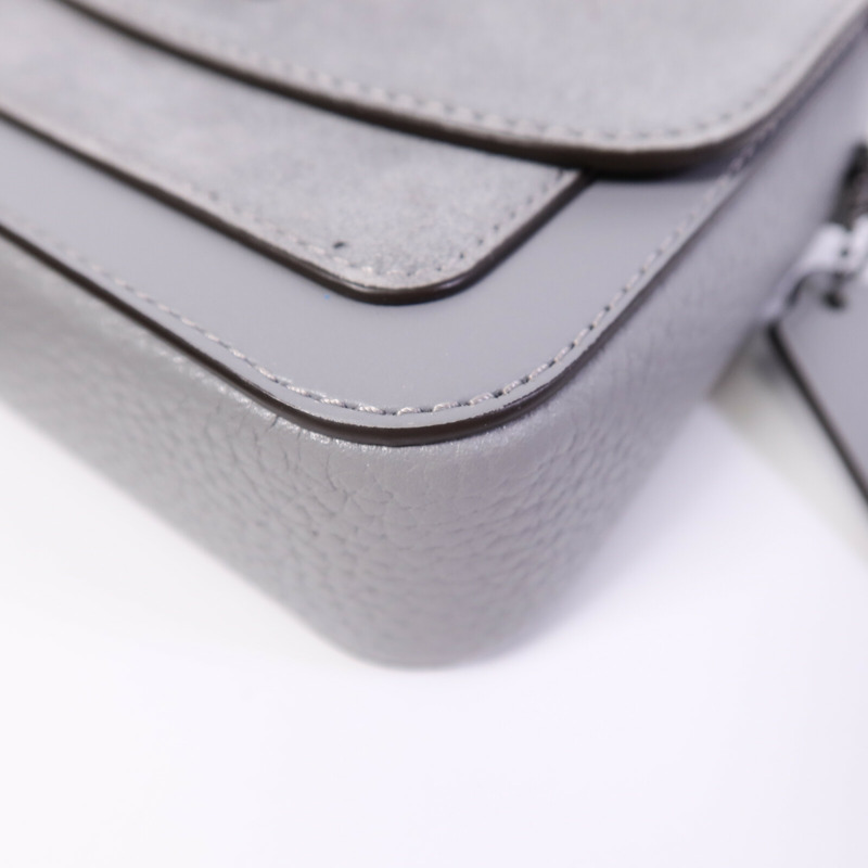 COACH 麂皮皮革Chain Shoulder Bag鏈帶肩背袋-9
