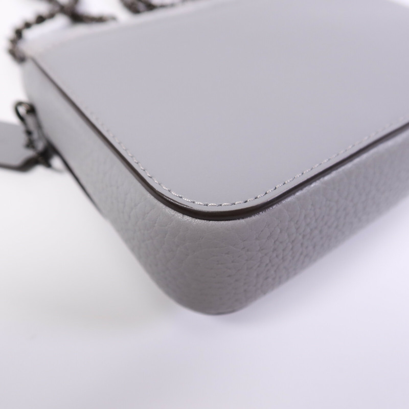 COACH 麂皮皮革Chain Shoulder Bag鏈帶肩背袋-12