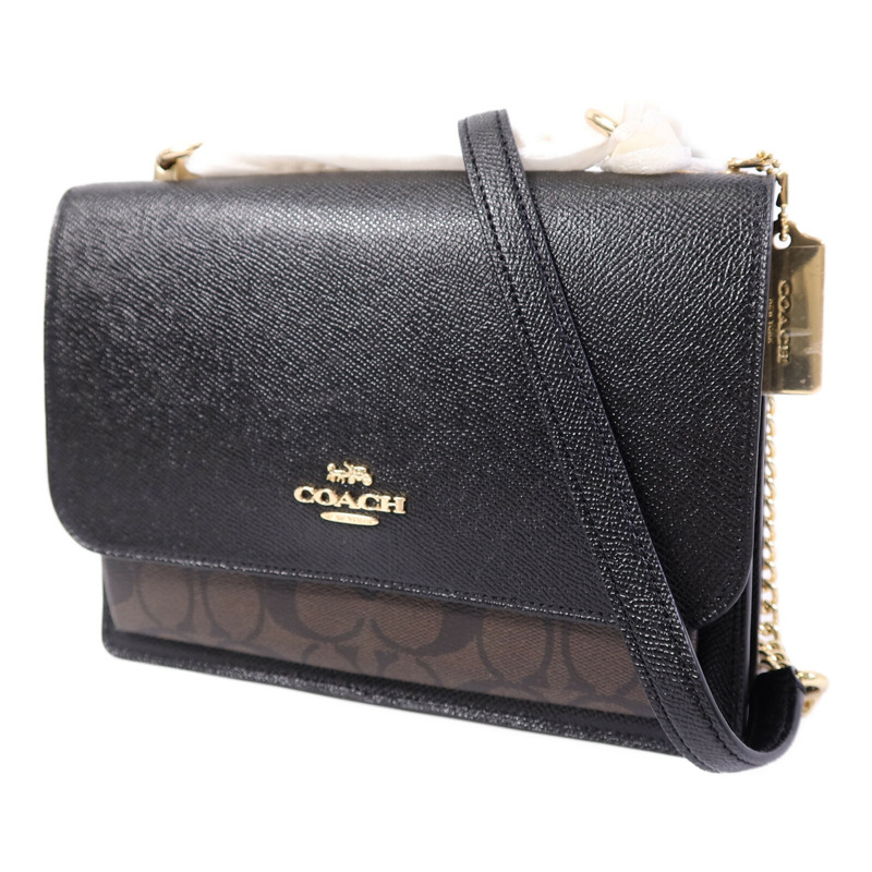 COACH 牛皮皮革Chain Shoulder Bag鏈帶肩背袋-2
