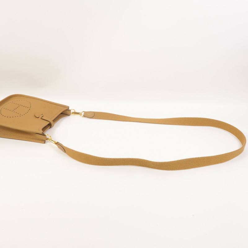HERMES Clemence皮革Evelyne TPM肩背袋Biscuit-7