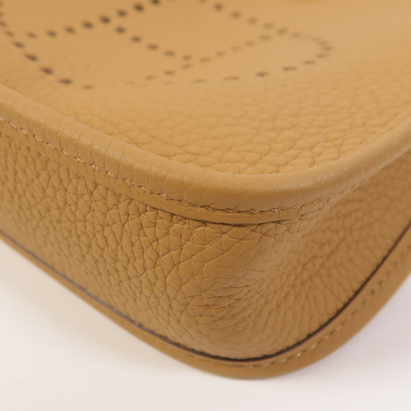 HERMES Clemence皮革Evelyne TPM肩背袋Biscuit-9