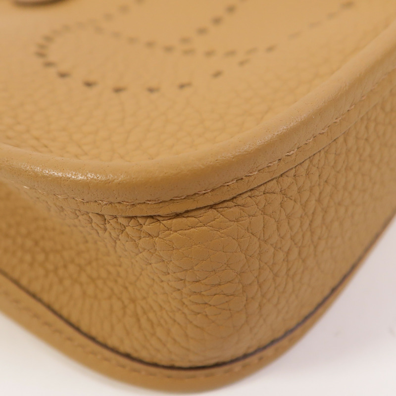 HERMES Clemence皮革Evelyne TPM肩背袋Biscuit-10