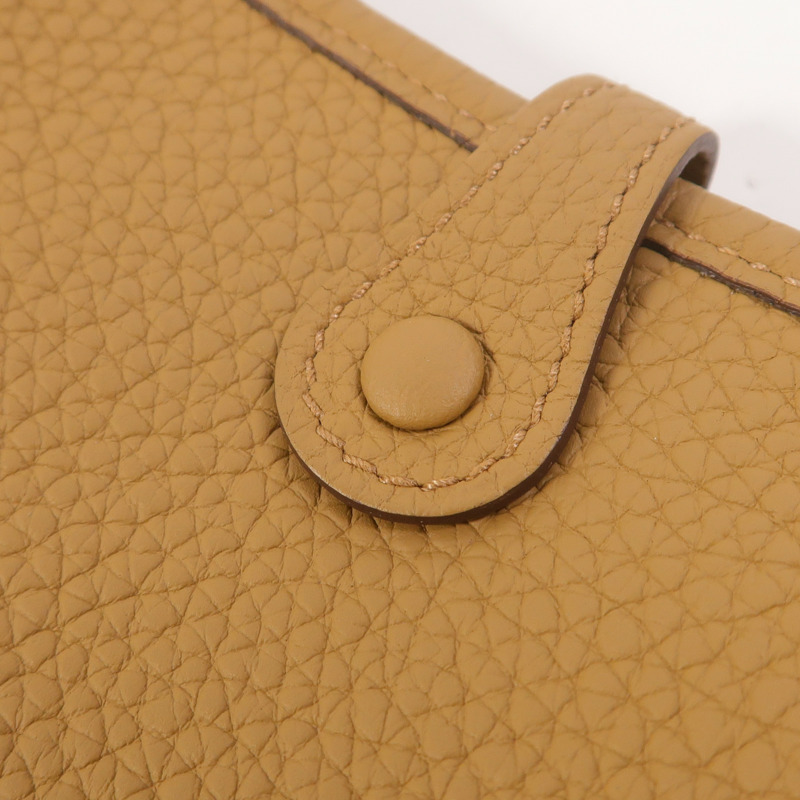 HERMES Clemence皮革Evelyne TPM肩背袋Biscuit-14