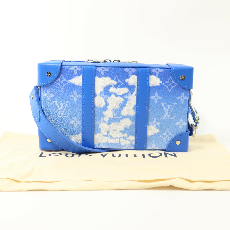LOUIS VUITTON Monogram Clouds Soft Trunk Wallet銀扣肩背袋-9