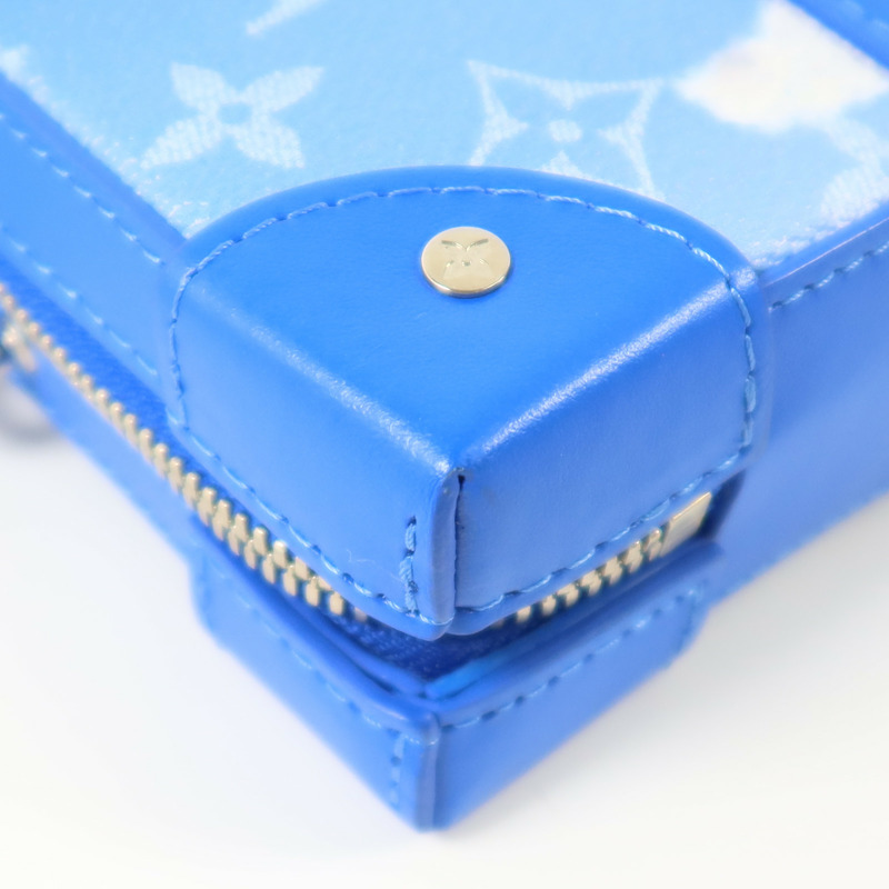 LOUIS VUITTON Monogram Clouds Soft Trunk Wallet銀扣肩背袋-10